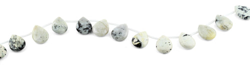 13x18MM White Turquoise Jasper Pear Gemstone Beads