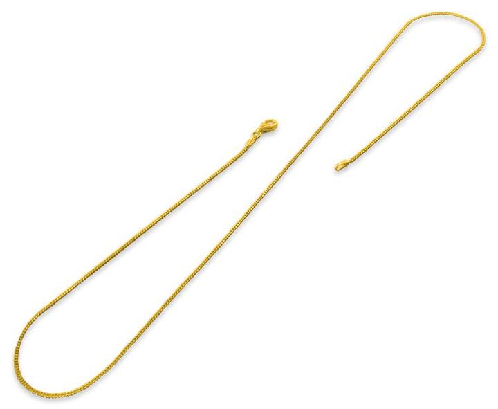 14K Gold Plated Sterling Silver Curb Chain 1.2MM