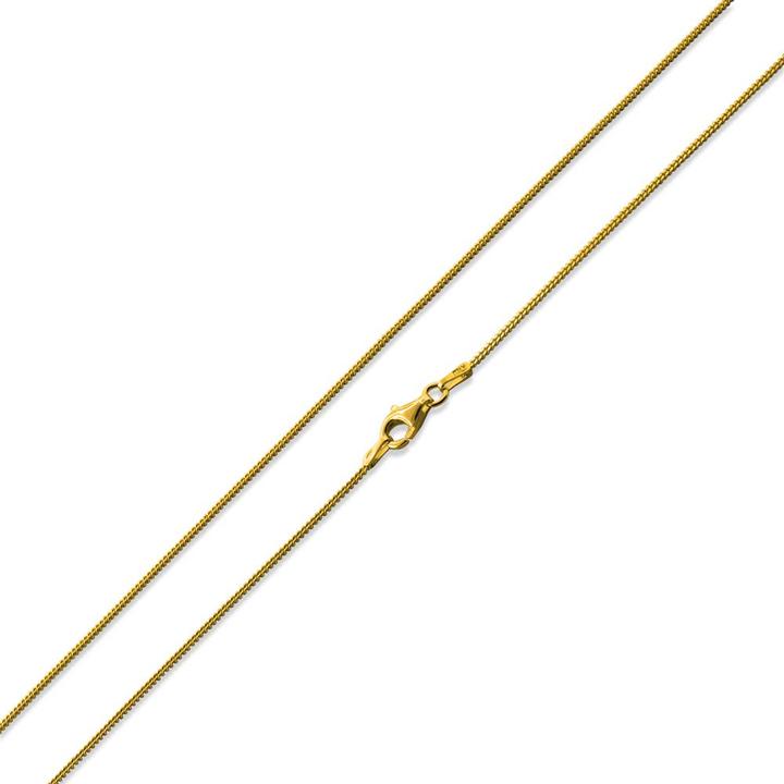 14K Gold Plated Sterling Silver Curb Chain 1.2MM