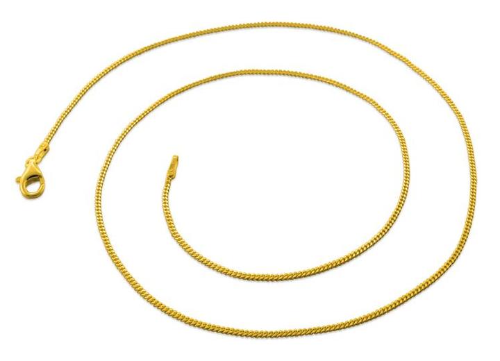14K Gold Plated Sterling Silver Curb Chain 1.2MM