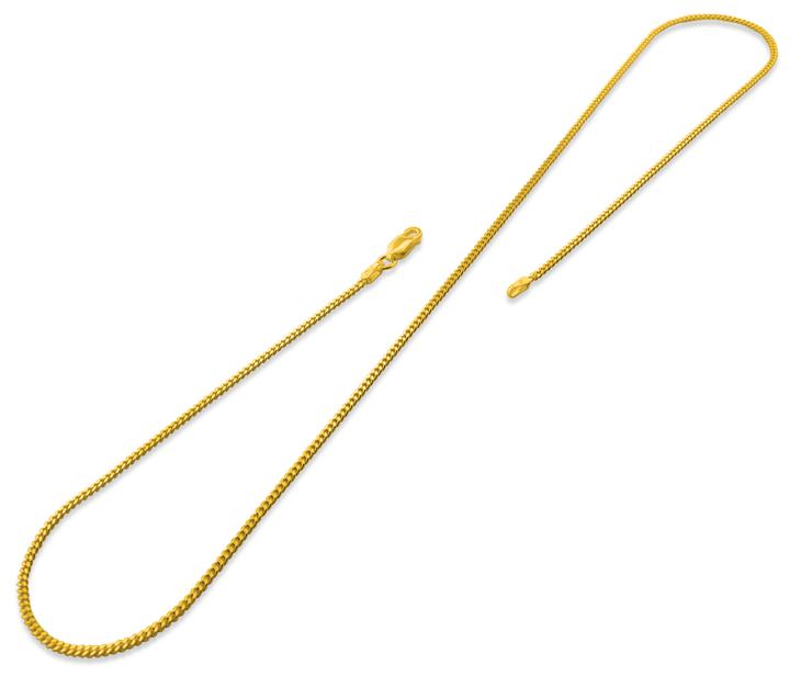 14K Gold Plated Sterling Silver Curb Chain 1.7MM