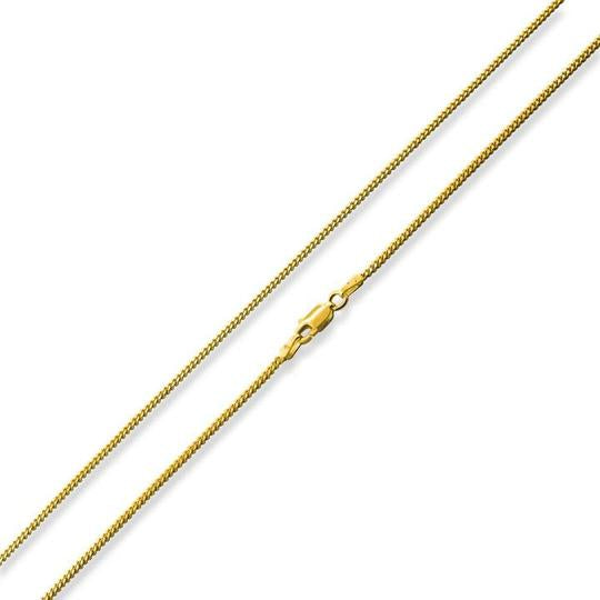 14K Gold Plated Sterling Silver Curb Chain 2MM