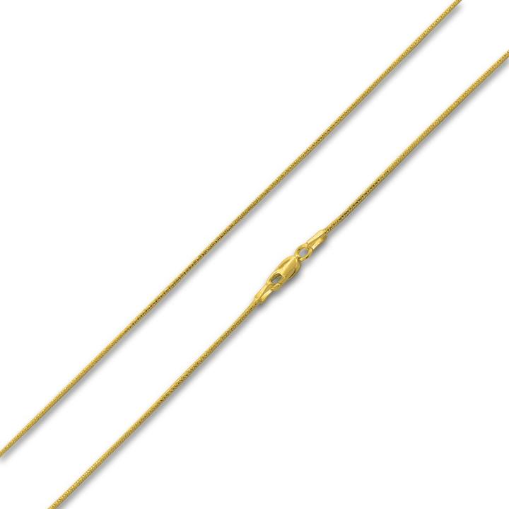14K Gold Plated Sterling Silver Glitter Snake Chain 1.0mm