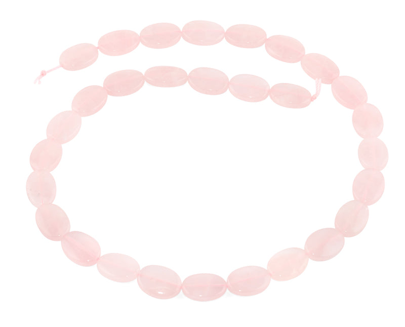 10x14mm Oval Plain Rose Quartz Gem Stone Beads