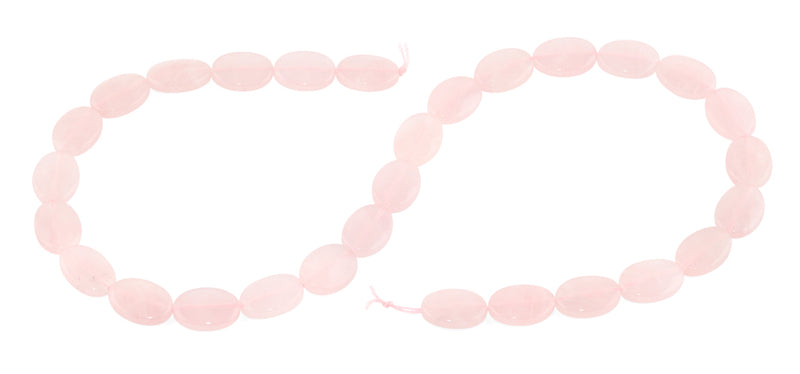 10x14mm Oval Plain Rose Quartz Gem Stone Beads