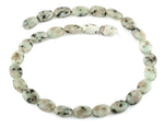 14x10MM Sesame Jasper Puffy Oval Gemstone Beads