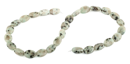 14x10MM Sesame Jasper Puffy Oval Gemstone Beads