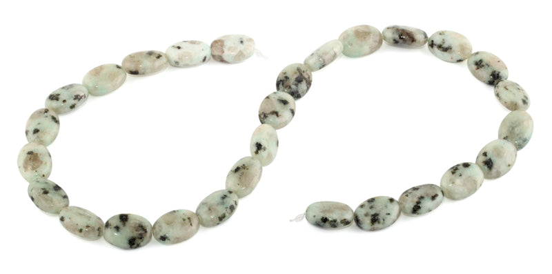 14x10MM Sesame Jasper Puffy Oval Gemstone Beads