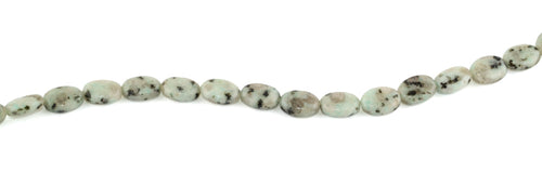 14x10MM Sesame Jasper Puffy Oval Gemstone Beads