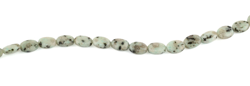 14x10MM Sesame Jasper Puffy Oval Gemstone Beads