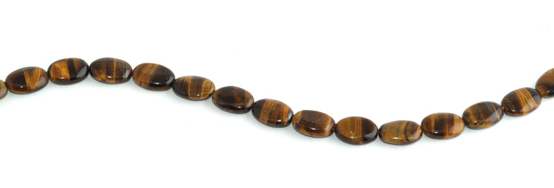 14x10MM Tiger Eye Puffy Oval Gemstone Beads