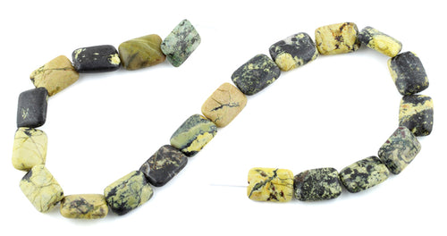 14x18MM Yellow Turquoise Puffy Rectangular Gemstone Beads