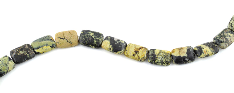 14x18MM Yellow Turquoise Puffy Rectangular Gemstone Beads