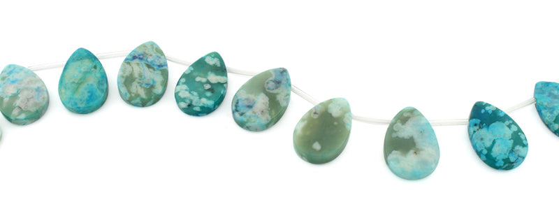 14x21mm Drop S/D Turquoise Jasper Gem Stone Beads