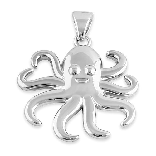 Sterling Silver Octopus Pendant