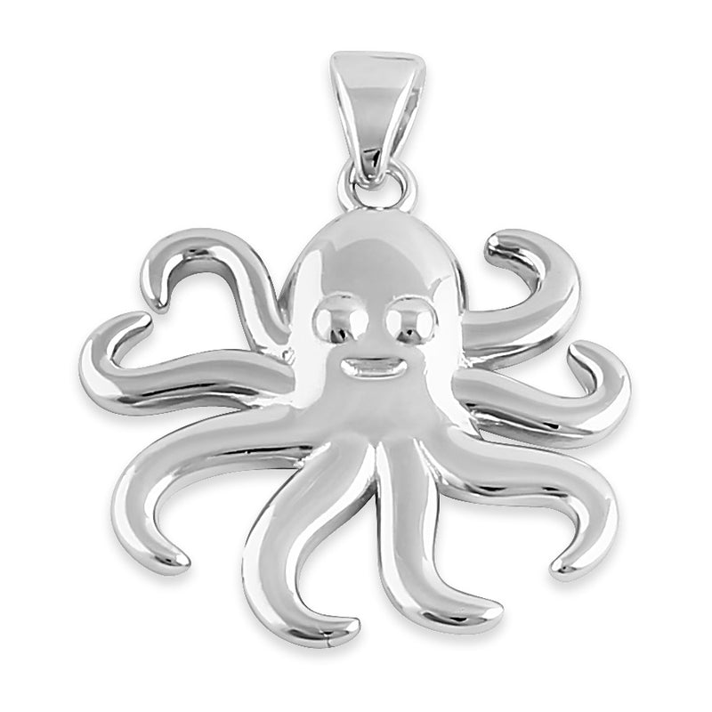 Sterling Silver Octopus Pendant