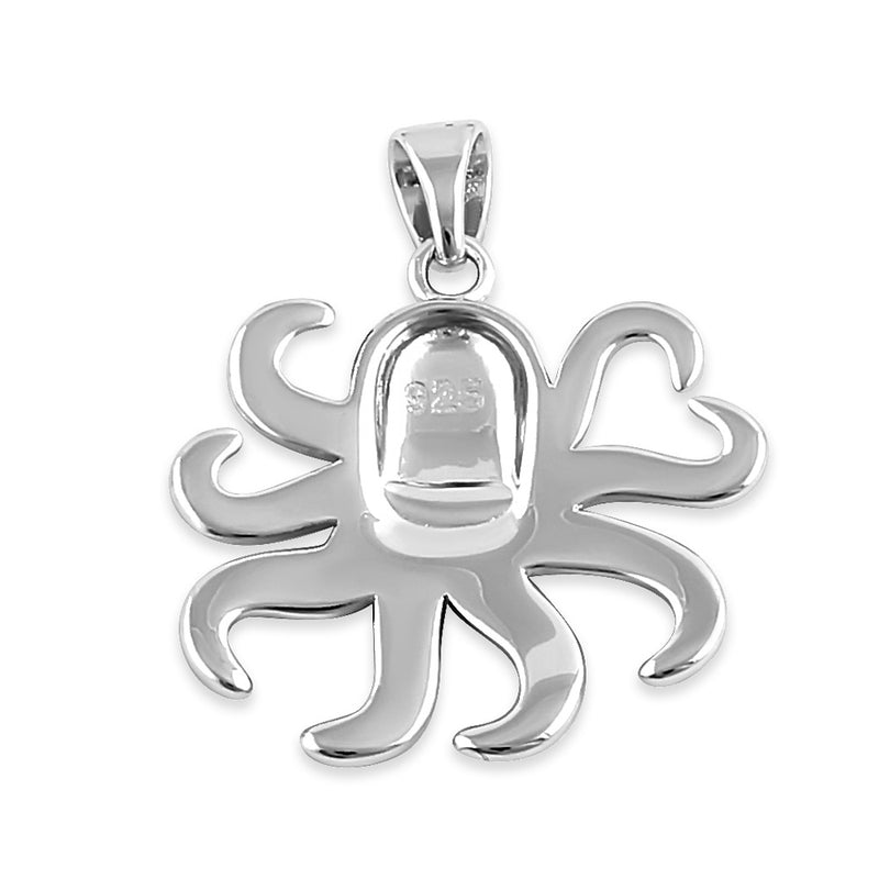 Sterling Silver Octopus Pendant