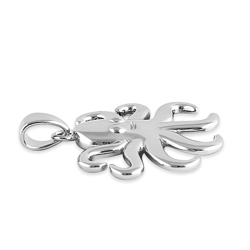 Sterling Silver Octopus Pendant