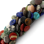 15mm Plain Disc Multi-stones Gem Stone Beads