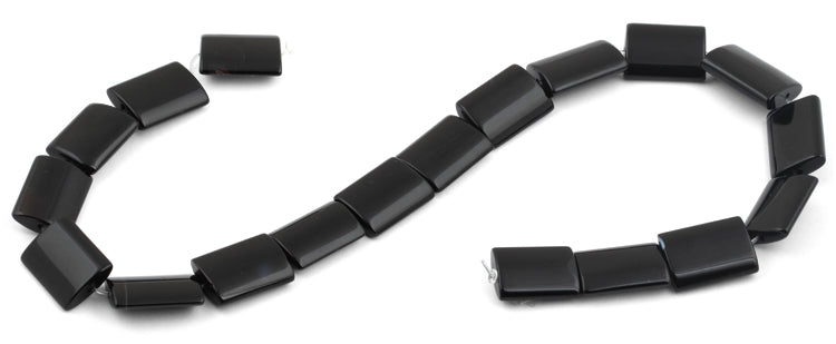 15x20mm Black Onyx Rectangular Beads