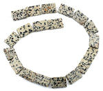 15x20MM Dalmatian Jasper Puffy Rectangular Gemstone Beads