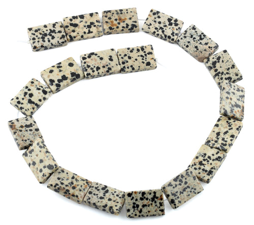 15x20MM Dalmatian Jasper Puffy Rectangular Gemstone Beads