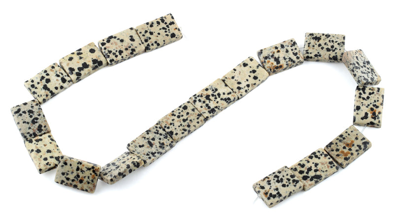 15x20MM Dalmatian Jasper Puffy Rectangular Gemstone Beads