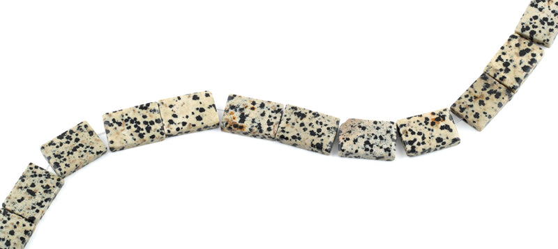 15x20MM Dalmatian Jasper Puffy Rectangular Gemstone Beads