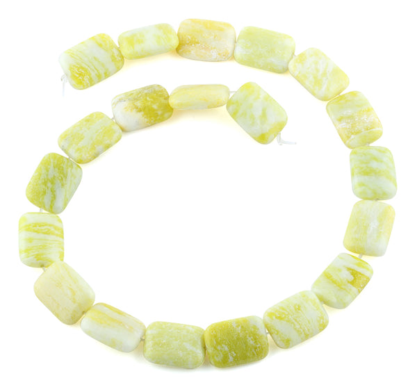 15x20MM Lemon Puffy Rectangular Gemstone Beads