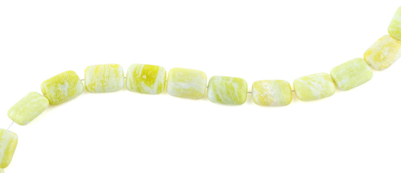15x20MM Lemon Puffy Rectangular Gemstone Beads