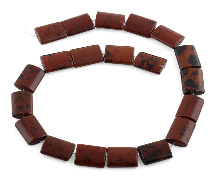 15x20MM Mahogany Obsidian Rectangle Gemstone Beads