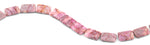 15x20mm Pink Matrix Rectangular Beads