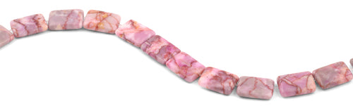 15x20mm Pink Matrix Rectangular Beads