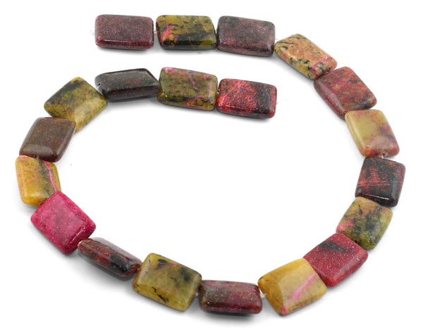 15x20mm Red Turtle Jasper Rectangular Beads