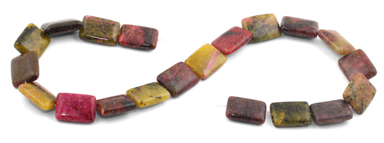 15x20mm Red Turtle Jasper Rectangular Beads