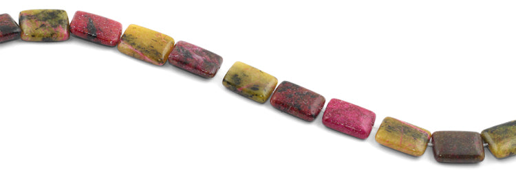 15x20mm Red Turtle Jasper Rectangular Beads