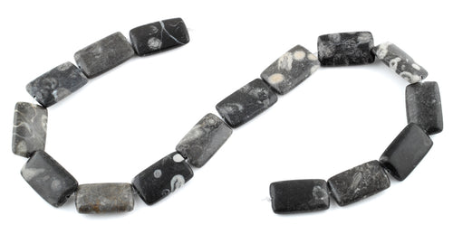 15x25MM Bull Eye Jasper Rectangular Gemstone Beads