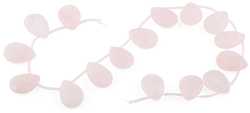 17x24MM Rose Quartz Pear Gemstone Beads