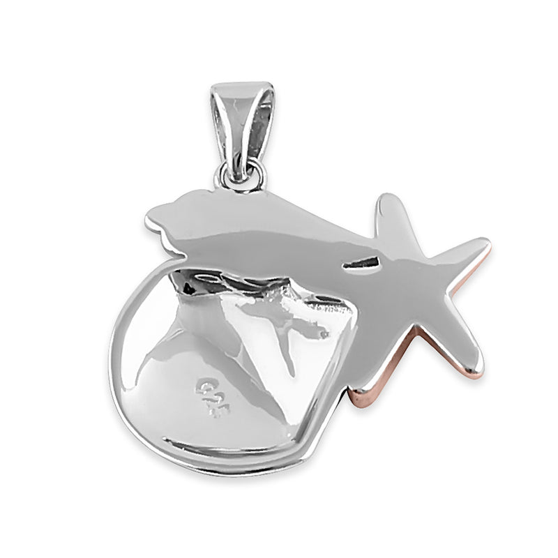 Sterling Silver Multi-Plated Under the Sea Pendant