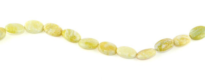 18x13MM Pineapple Jasper Puffy Oval Gemstone Beads