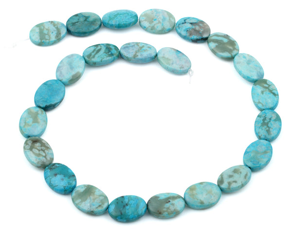 13x18MM Dyed Turquoise Jasper Oval Gemstone Beads