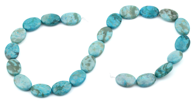 13x18MM Dyed Turquoise Jasper Oval Gemstone Beads