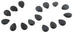 18x25MM Frosted Blackstone Gemstone Beads