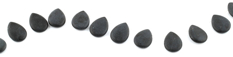 18x25MM Frosted Blackstone Gemstone Beads