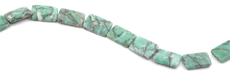 18x25mm Green Matrix Rectangular Beads