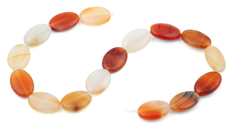 18x25MM Natural Carnelian Oval Gemstone Beads