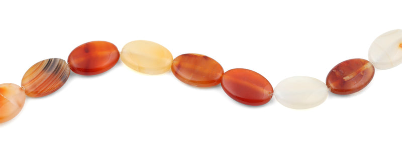 18x25MM Natural Carnelian Oval Gemstone Beads
