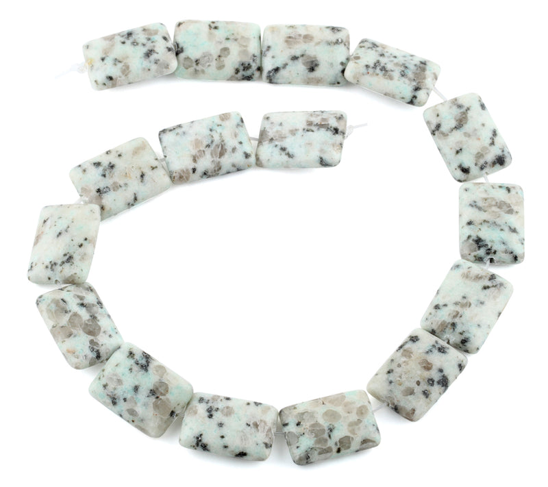 18x25MM Sesame Puffy Rectangular Gemstone Beads