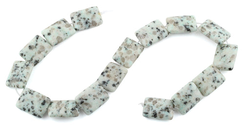 18x25MM Sesame Puffy Rectangular Gemstone Beads