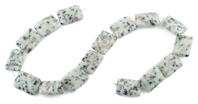 18x25MM Sesame Puffy Rectangular Gemstone Beads